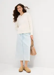 Jeansskjørt Mid Waist, midi lengde, Super Soft, bonprix