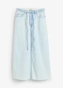 Jeansskjørt Mid Waist, midi lengde, Super Soft, bonprix