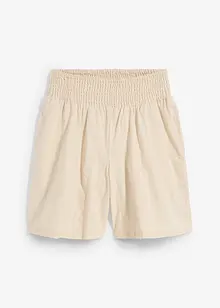 Pull on-shorts i bomullskrepp, bonprix