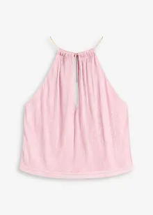 Cropped topp i metallic-look, bonprix