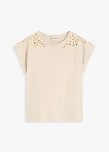 Topp med heklede blonder, bonprix