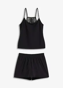 Shorty-pyjamas med blonde i ryggen, bonprix