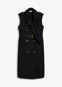 Kjole i trenchcoat-look med belte (2-delt sett), bonprix