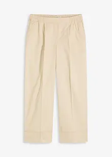 Bukse med legg i bomull med stretch, bonprix