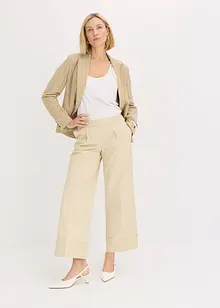 Bukse med legg i bomull med stretch, bonprix