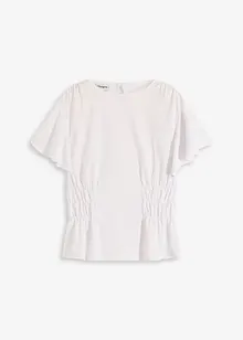 Jerseytopp med smock, bonprix