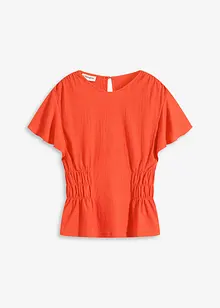 Jerseytopp med smock, bonprix