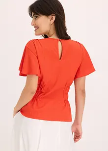 Jerseytopp med smock, bonprix