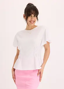 Jerseytopp med smock, bonprix