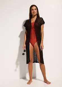 Heklet strandkimono i viskose, bonprix