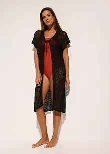 Heklet strandkimono i viskose, bonprix