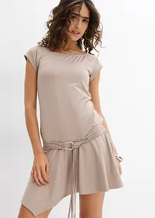 Trikotkjole med beltedetalj, bonprix