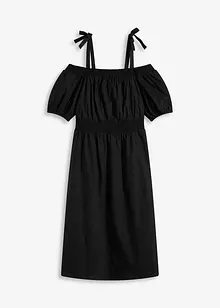Off shoulder-kjole i økologisk bomull, bonprix