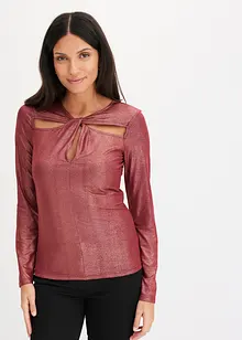 Langermet topp med cut outs, bonprix