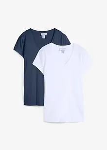 T-skjorte i økologisk bomull (2-pack), bonprix