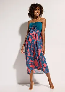 Bandeau-strandkjole i chiffon, bonprix