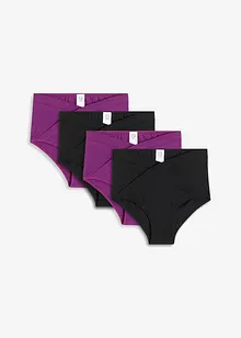 Maxitruse i V-fasong med økologisk bomull (4-pack), bonprix