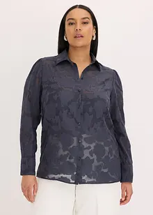 Bluse i jacquard-chiffon, bonprix