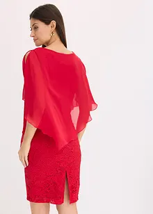 Blondekjole med cape i lett chiffon, bonprix