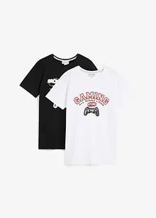 T-skjorte i økologisk bomull (2-pack), bonprix