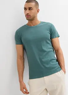 T-skjorte i ribbemateriale, Slim Fit (2-pack), bonprix