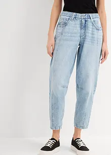 Barrel-jeans Mid Waist Low Stretch, cropped, bonprix
