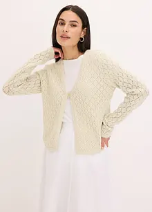 Kort cardigan med paljetter, bonprix