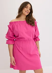 Jerseykjole med carmenutringning, bonprix