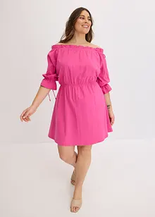Jerseykjole med carmenutringning, bonprix