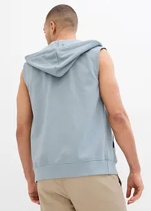 Vest i sweat materiale i myk bomullsmiks med hette, bonprix