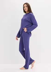 Loungewear-kosedress i viskose med hette, bonprix