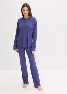 Loungewear-kosedress i viskose med hette, bonprix