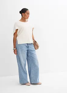Oversized topp i lett viskosemiks, bonprix