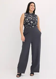 Jumpsuit med chiffon, bonprix