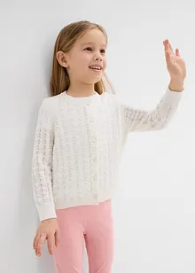 Cardigan med hullmønster, bonprix
