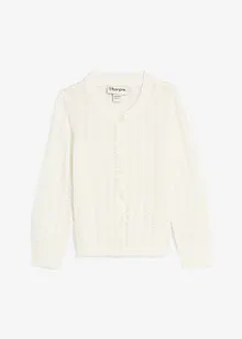 Cardigan med hullmønster, bonprix