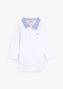 Body i økologisk bomull med skjortekrage, bonprix