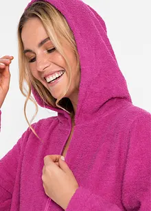 Badekåpe i frotté  av økologisk bomull, med glidelås, bonprix