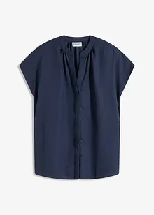 Kortermet bluse med skjult knappestolpe, bonprix