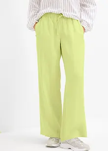 Bukse med vide ben i lett viskose, bonprix