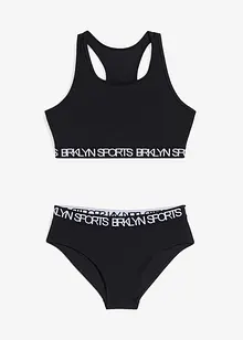 Trenings-bikini med bryterrygg (2-delt sett), bonprix