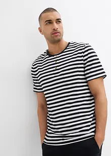 Henley T-skjorte (2-pack) i ren økologisk bomull, bonprix