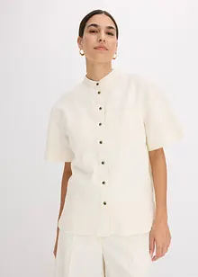 Skjortebluse i fin viskosemiks, bonprix