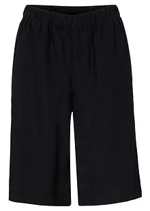 Bermudashorts i lin-/viskosemiks, High Waist, bonprix
