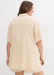 Skjortebluse i musselin, bonprix