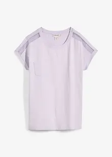 Ledig topp med blonder, bonprix
