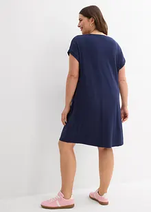 Jerseykjole med broderi i viskose-/ elastanmiks, bonprix