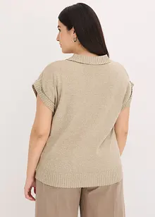 Genser med bomull og krage, bonprix