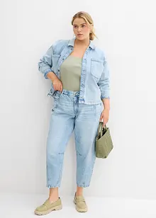 Barrel-jeans Mid Waist Low Stretch, cropped, bonprix