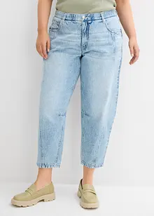 Barrel-jeans Mid Waist Low Stretch, cropped, bonprix